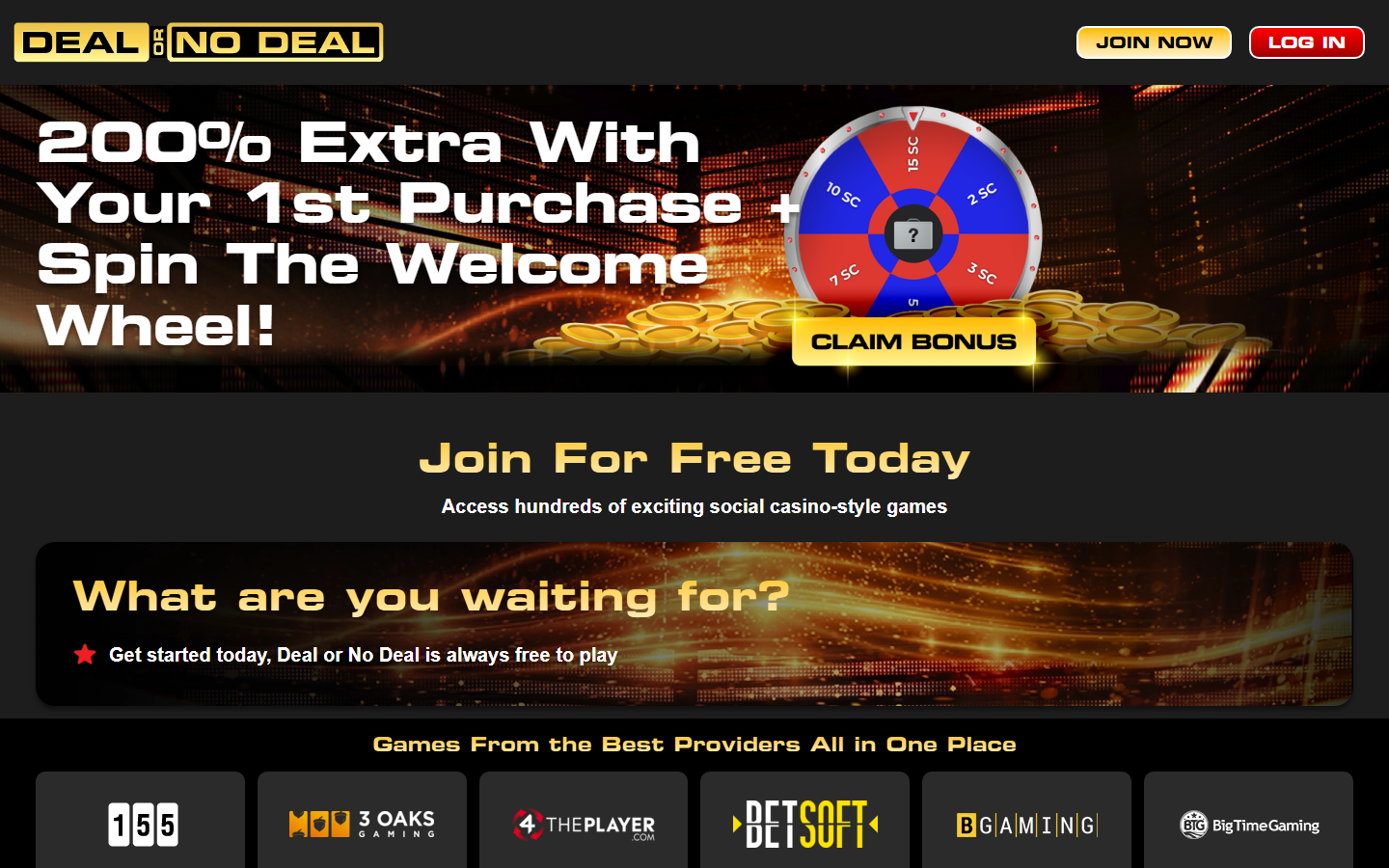 Deal or No Deal Win Welcome Bonus