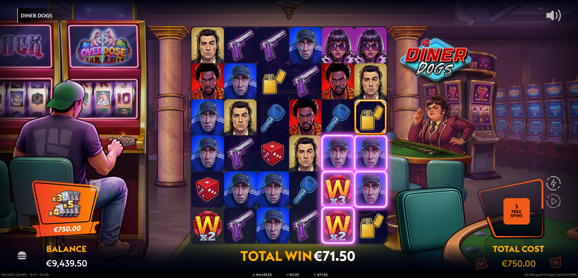 Diner Dogs The Heist bonus feature screen