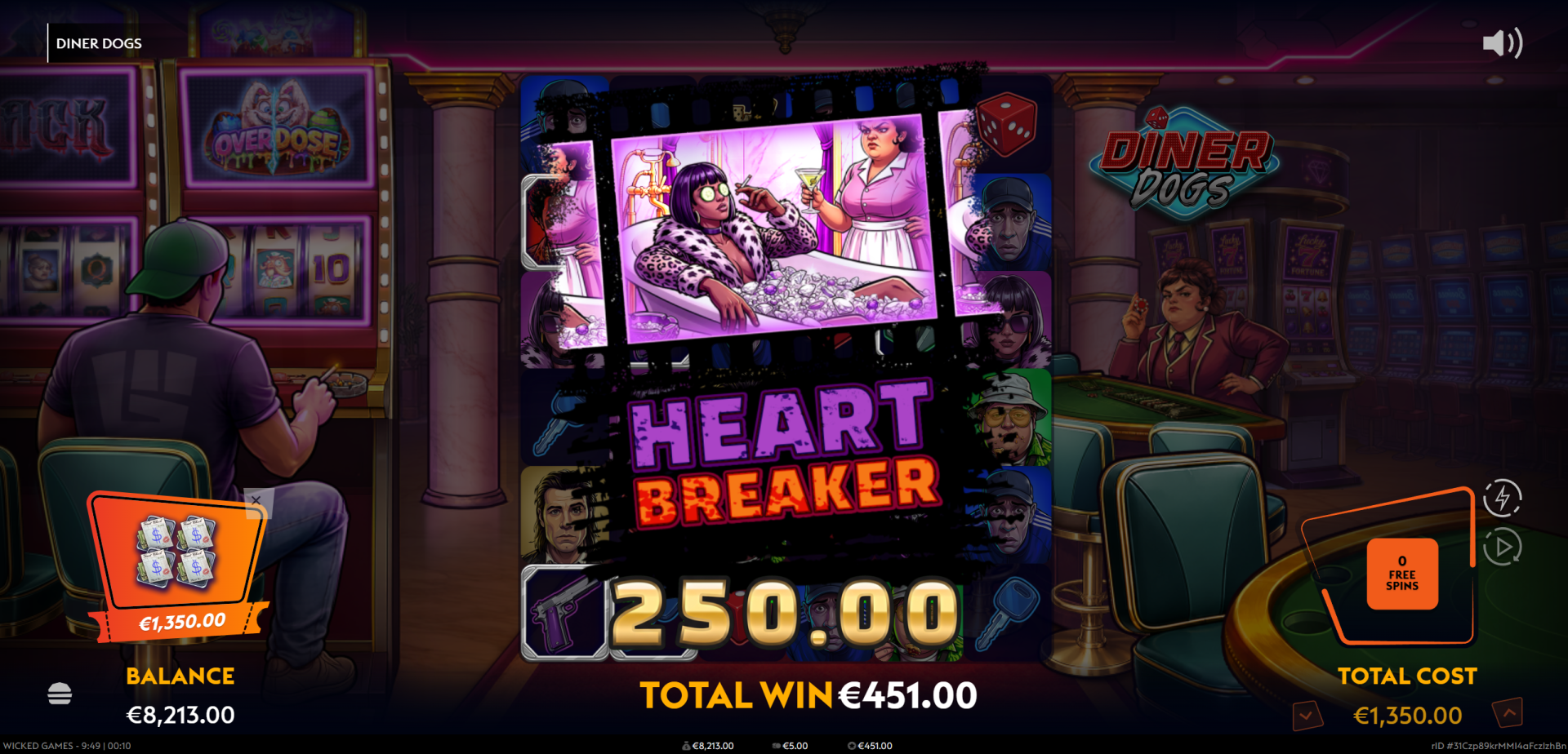Diner Dogs The Master Plan bonus with 10 Super Free Spins and Silver and Gold Wild frames