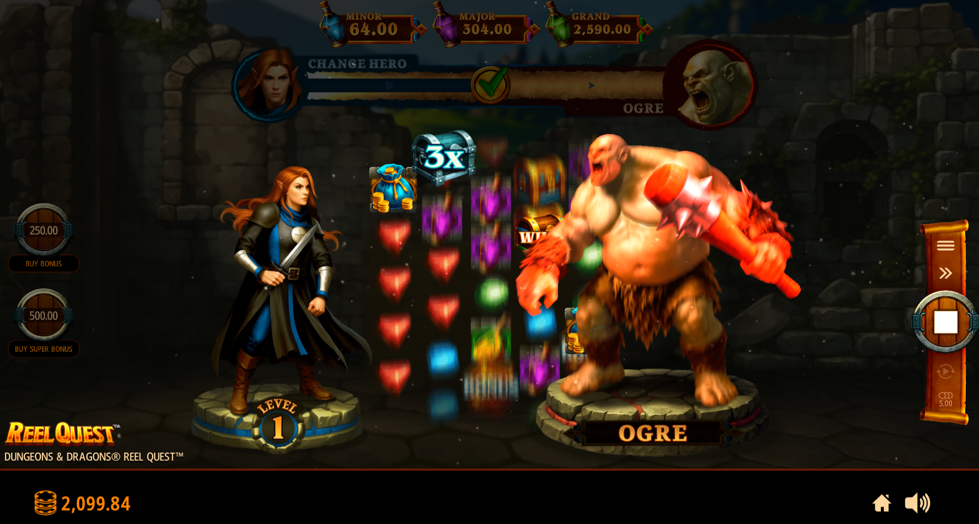 Dungeons & Dragon Reel Quest Ogre Fight bonus screenshot