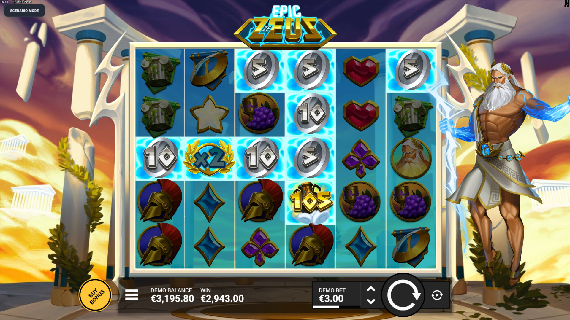 Epic Ze Zeus - Ze Zeus Might Superstar epic bonus feature