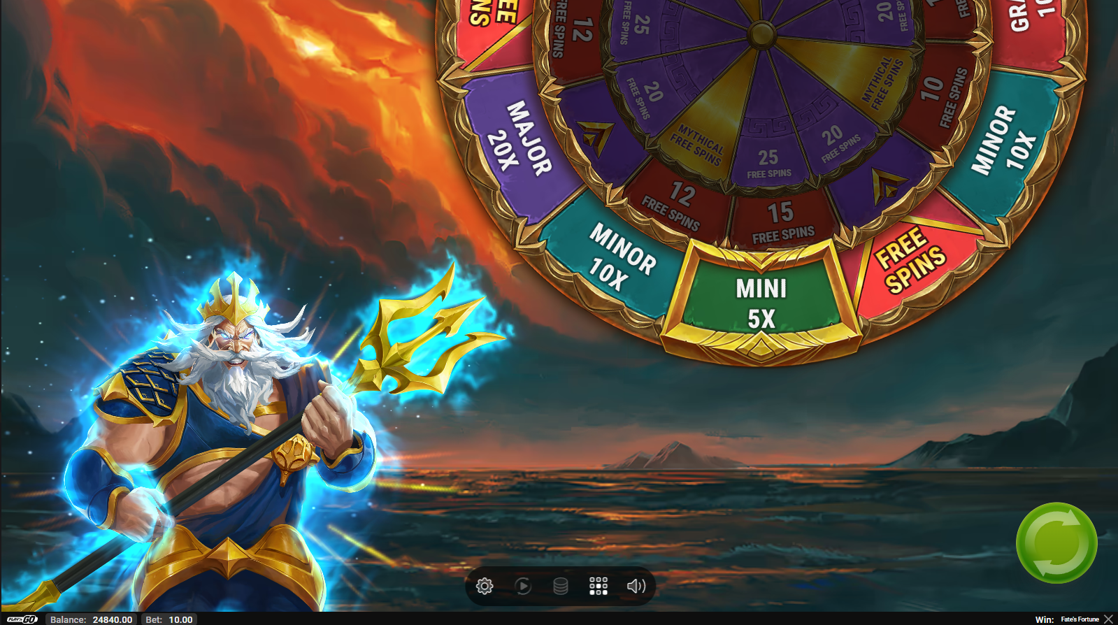 Fate's Fortune Poseidon's Wrath bonus feature
