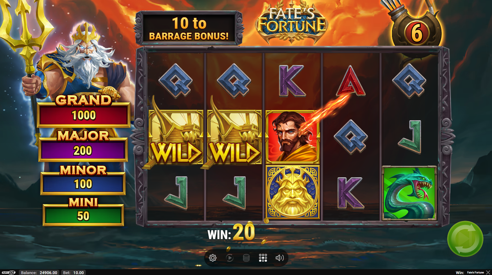 Fate's Fortune wild symbol types: Wild, Expanding Wild, Sticky Wild, and Sticky Expanding Wild