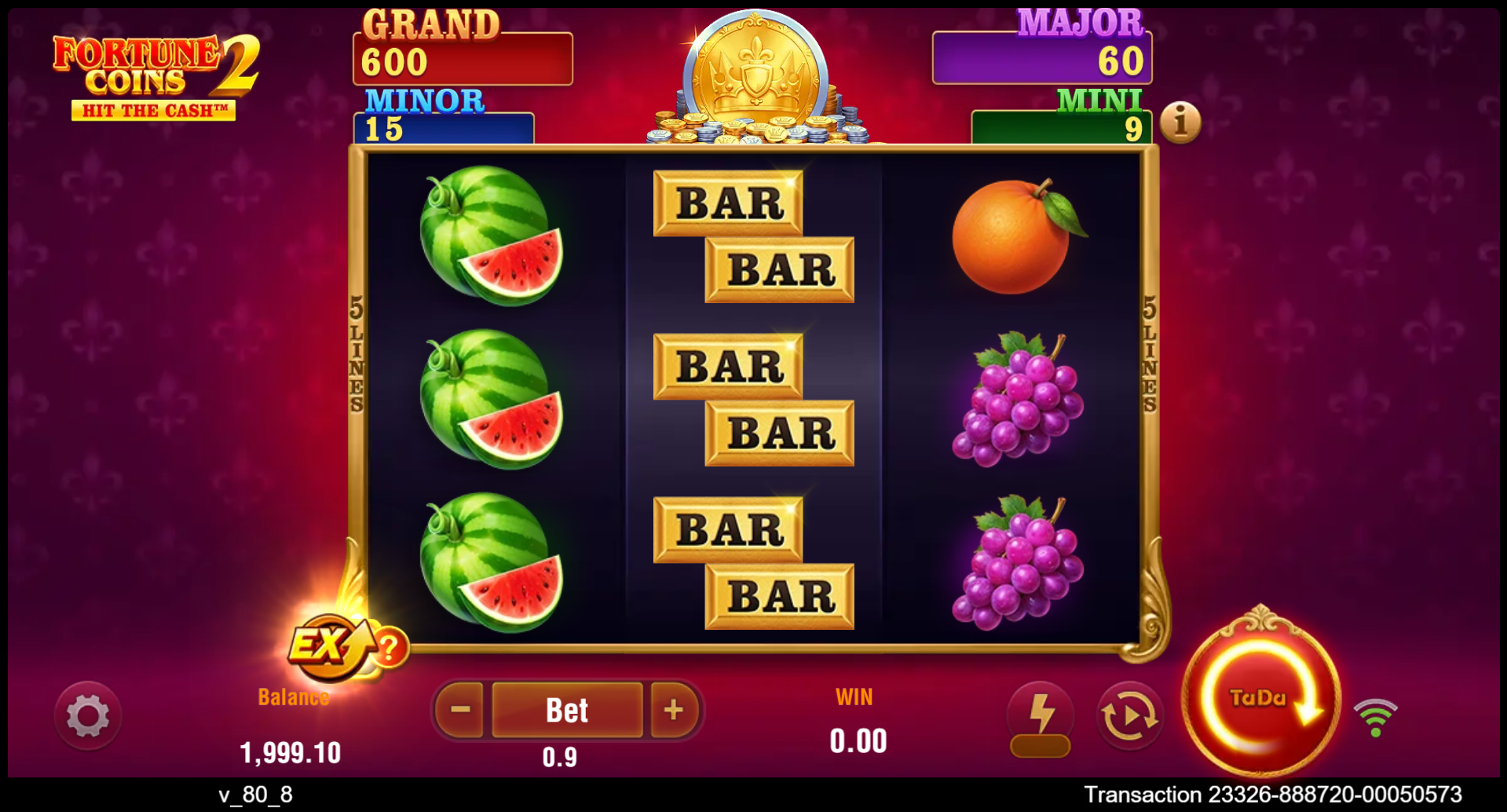 Fortune Coins 2 base game screenshot