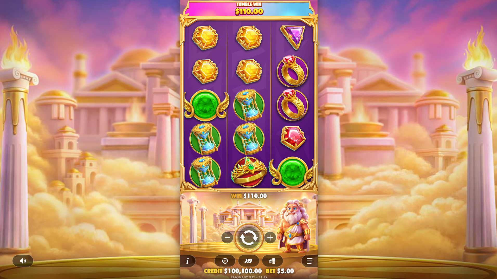 Gates of Olympus POP base game screenshot