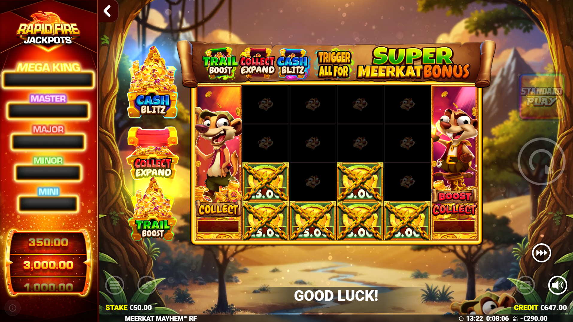 Meerkat Mayhem Boost Collect feature