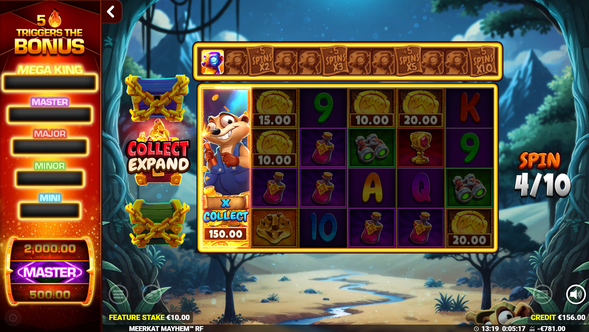 Meerkat Mayhem X-Collect feature