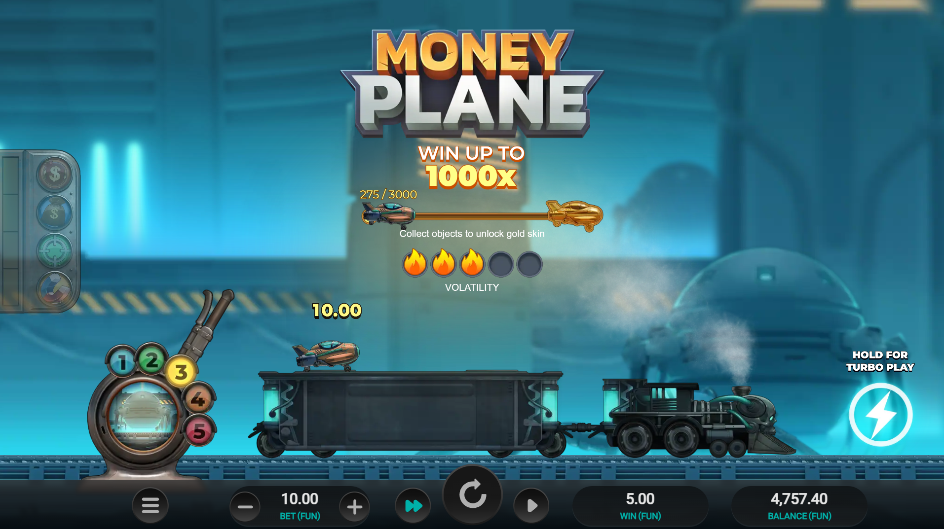 Money Plane Volatility Level 3 gameplay screenshot