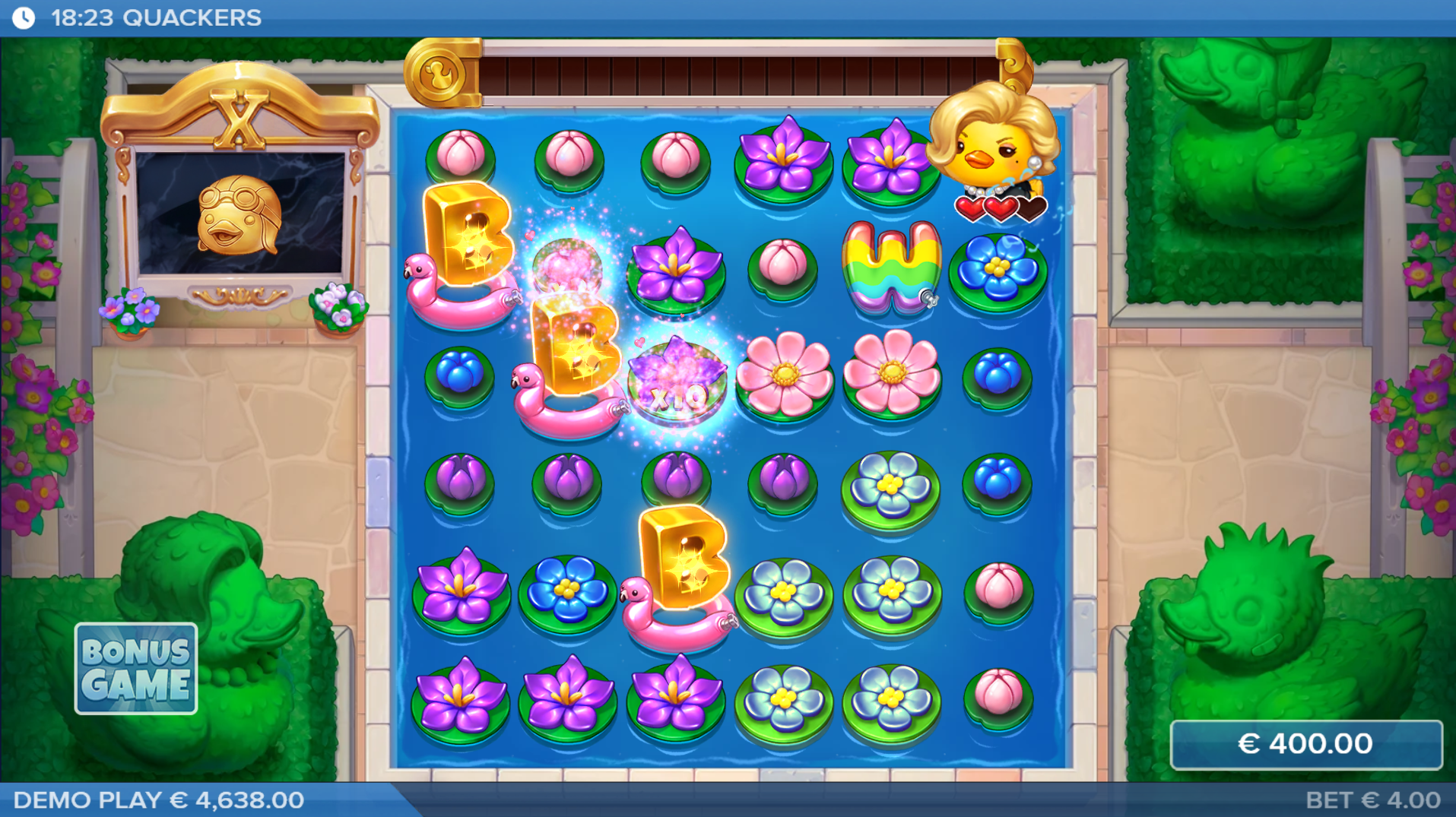 Quackers bonus symbols including scatter and Super Scatter