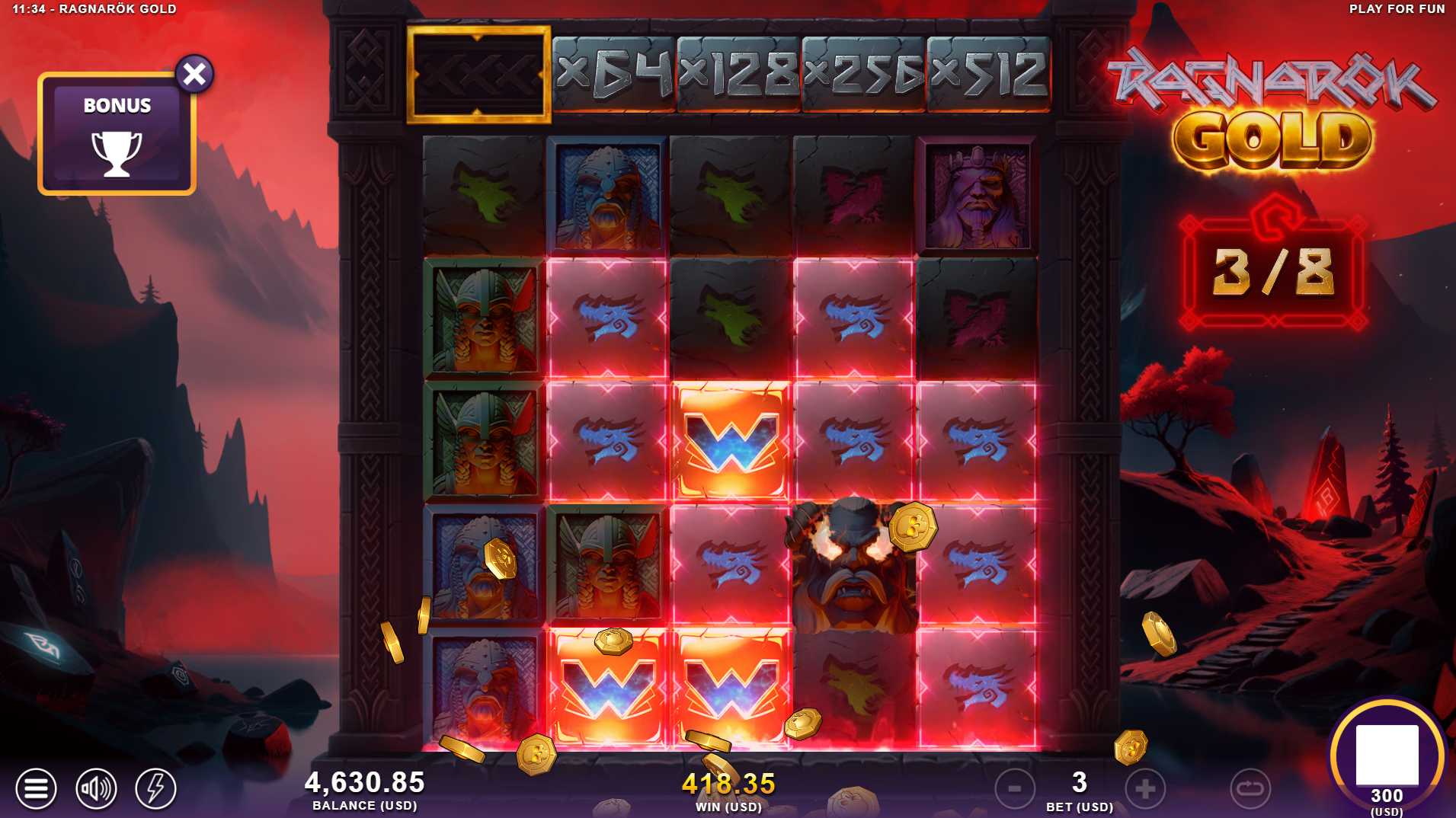 Ragnarok Gold standard Free Spins Bonus round