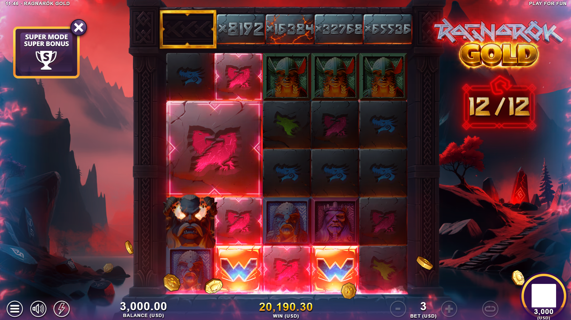 Ragnarok Gold Super Mode Super Bonus in action