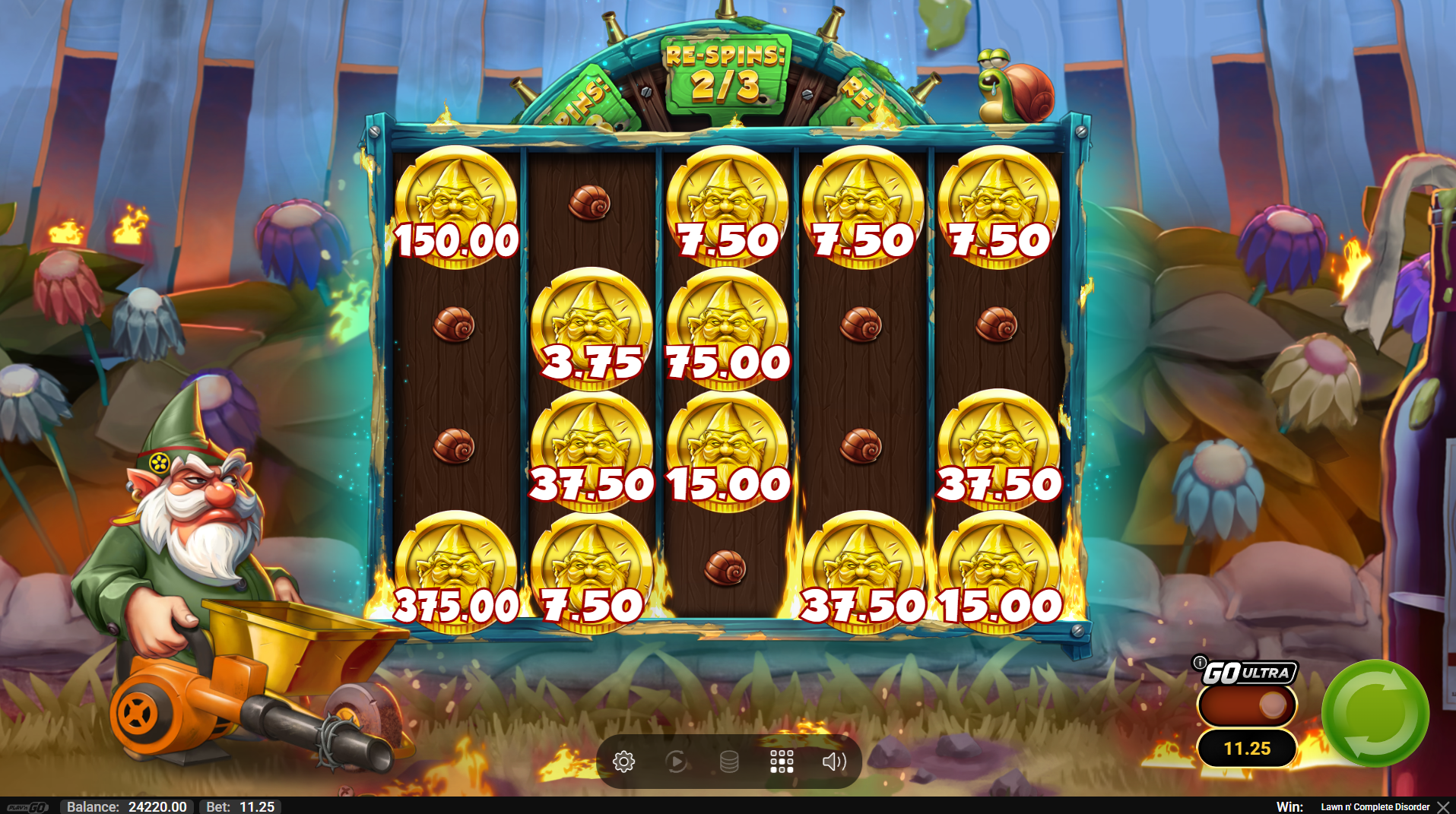 Lawn N' Complete Disorder Hold and Spin feature