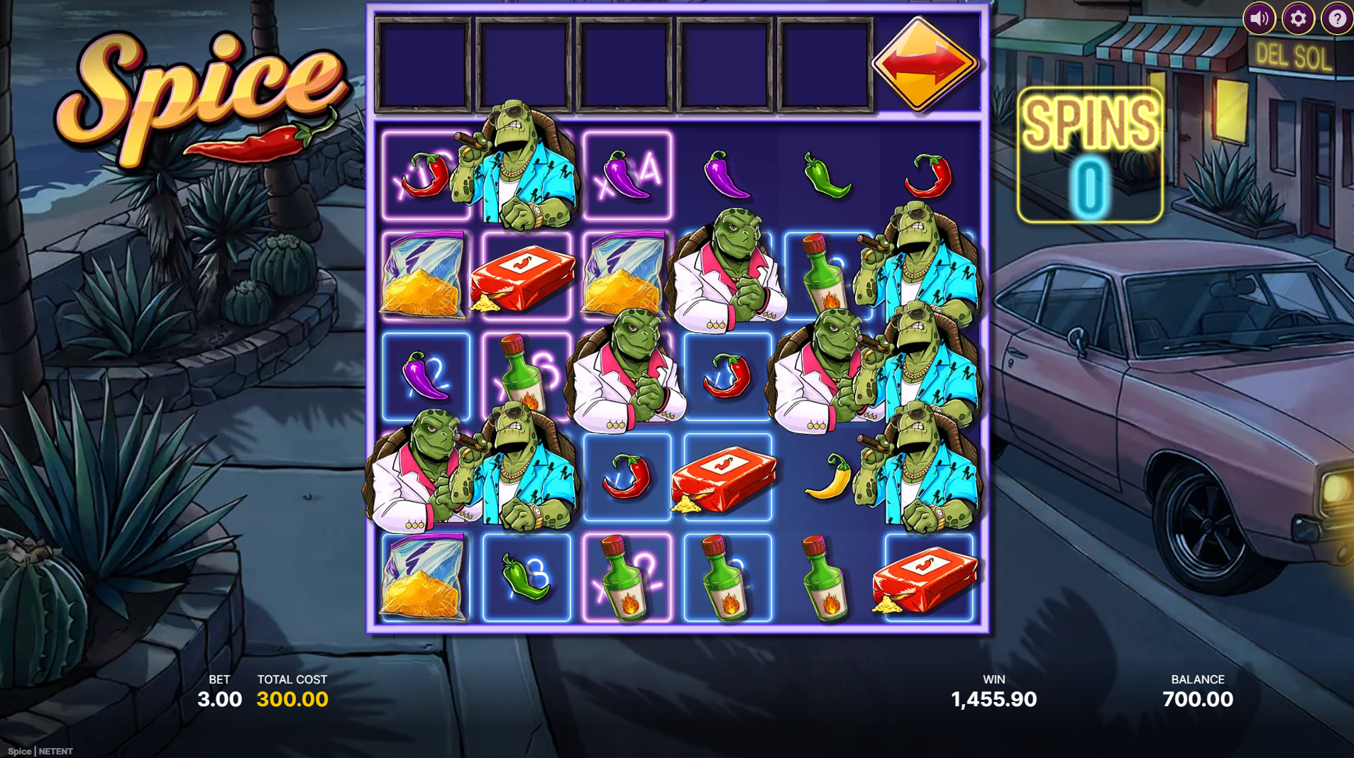 Spice slot Free Spins bonus round
