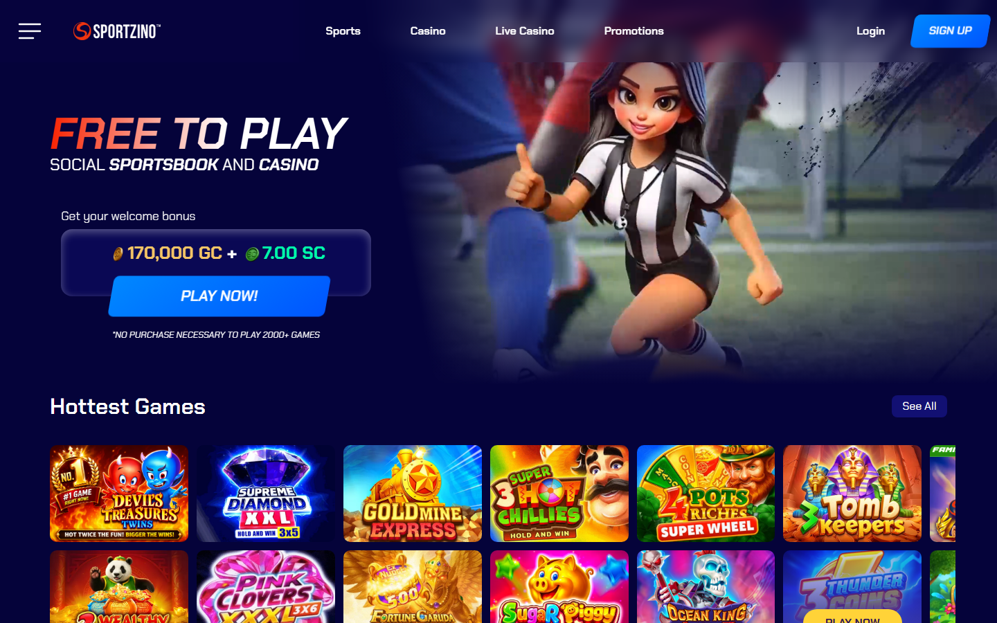 Sportzino Welcome Bonus