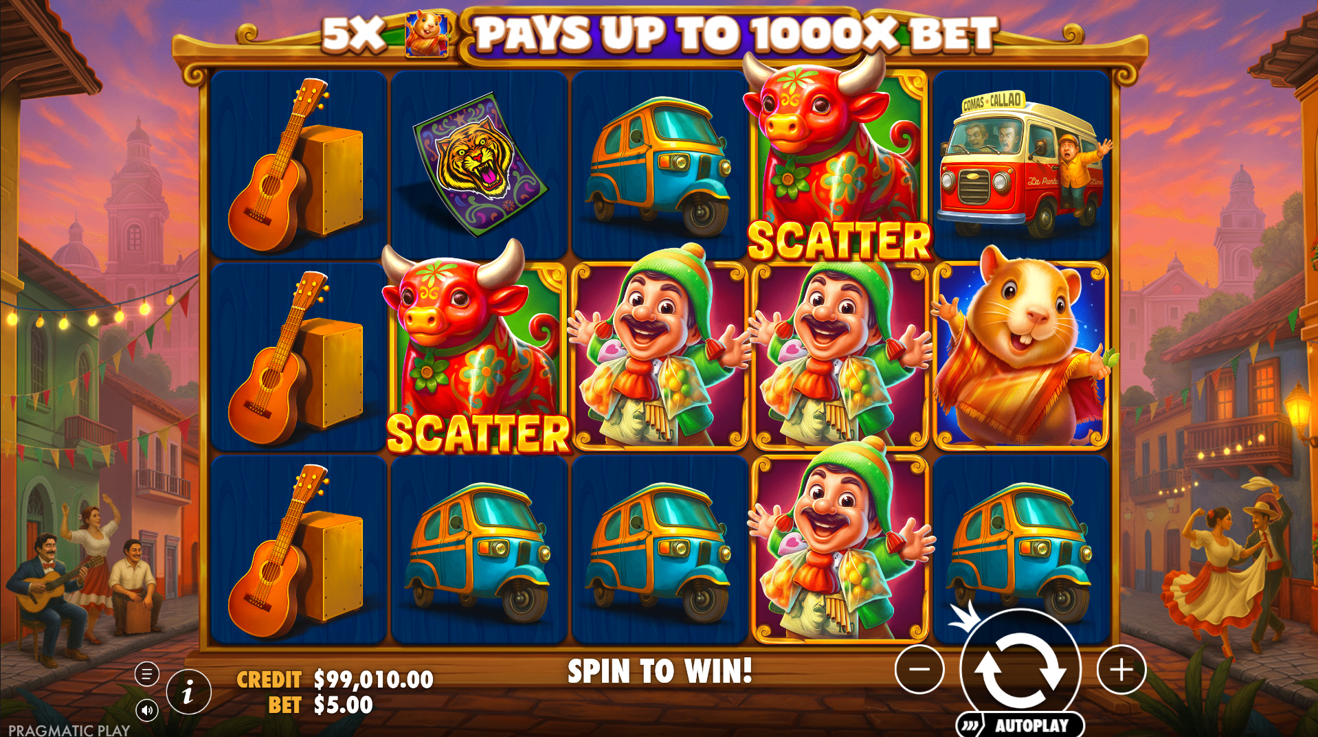 Super Peru Fest scatter symbols screenshot