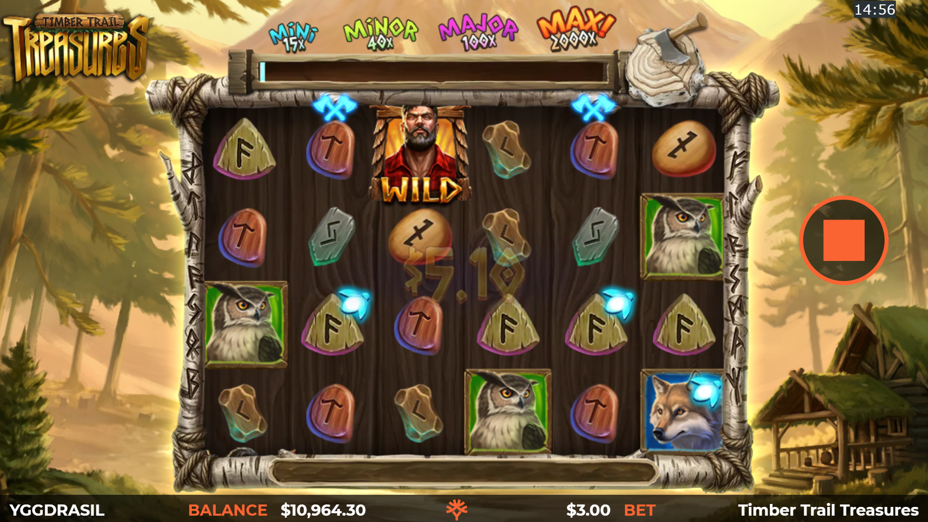 Timber Trail Treasures slot wild symbols screenshot