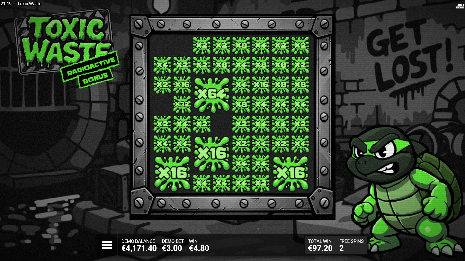 Toxic Waste Radioactive Bonus feature