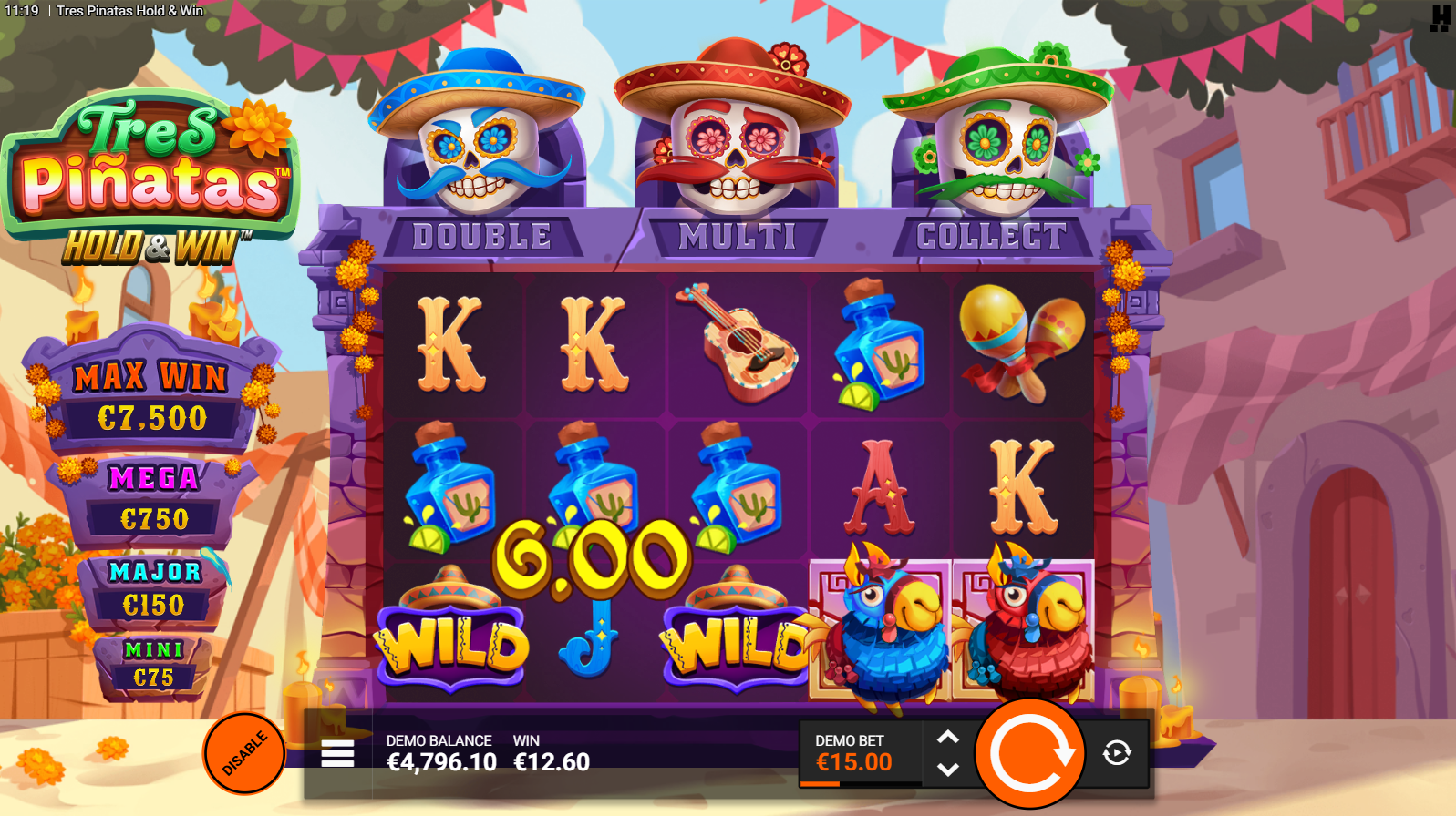 Tres Pinatas Hold & Win Bonus Hunt FeatureSpins bonus buy feature