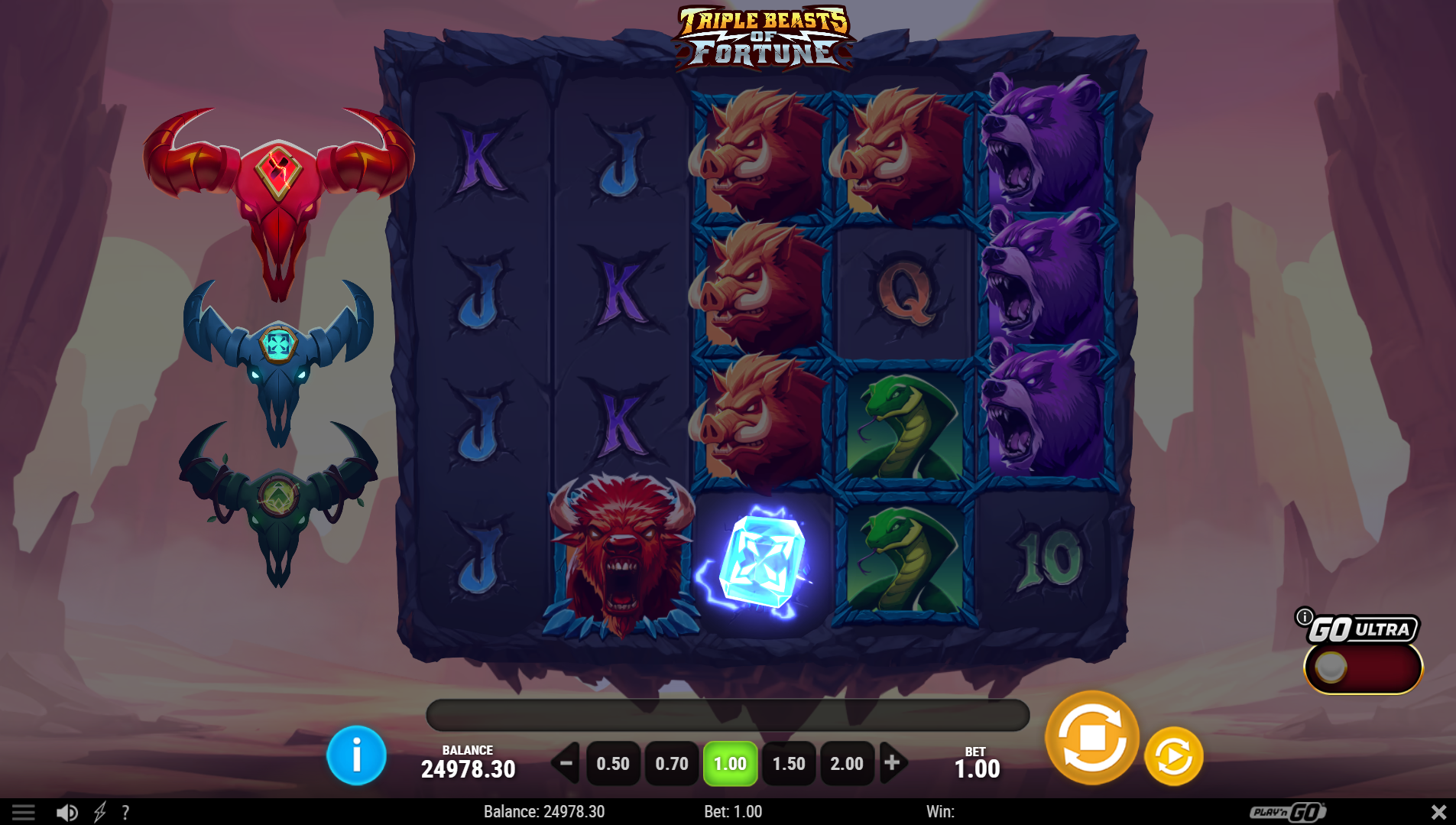 Triple Beasts of Fortune Gem Collect feature