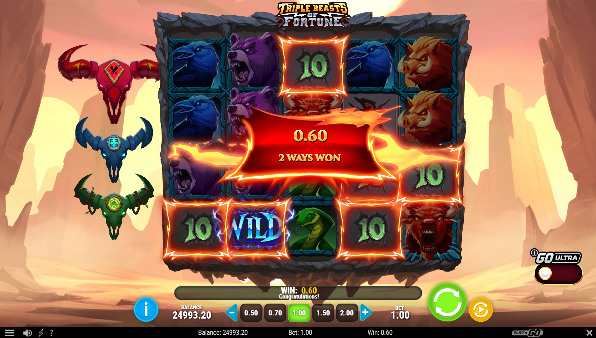 Triple Beasts of Fortune - 1024 ways to win