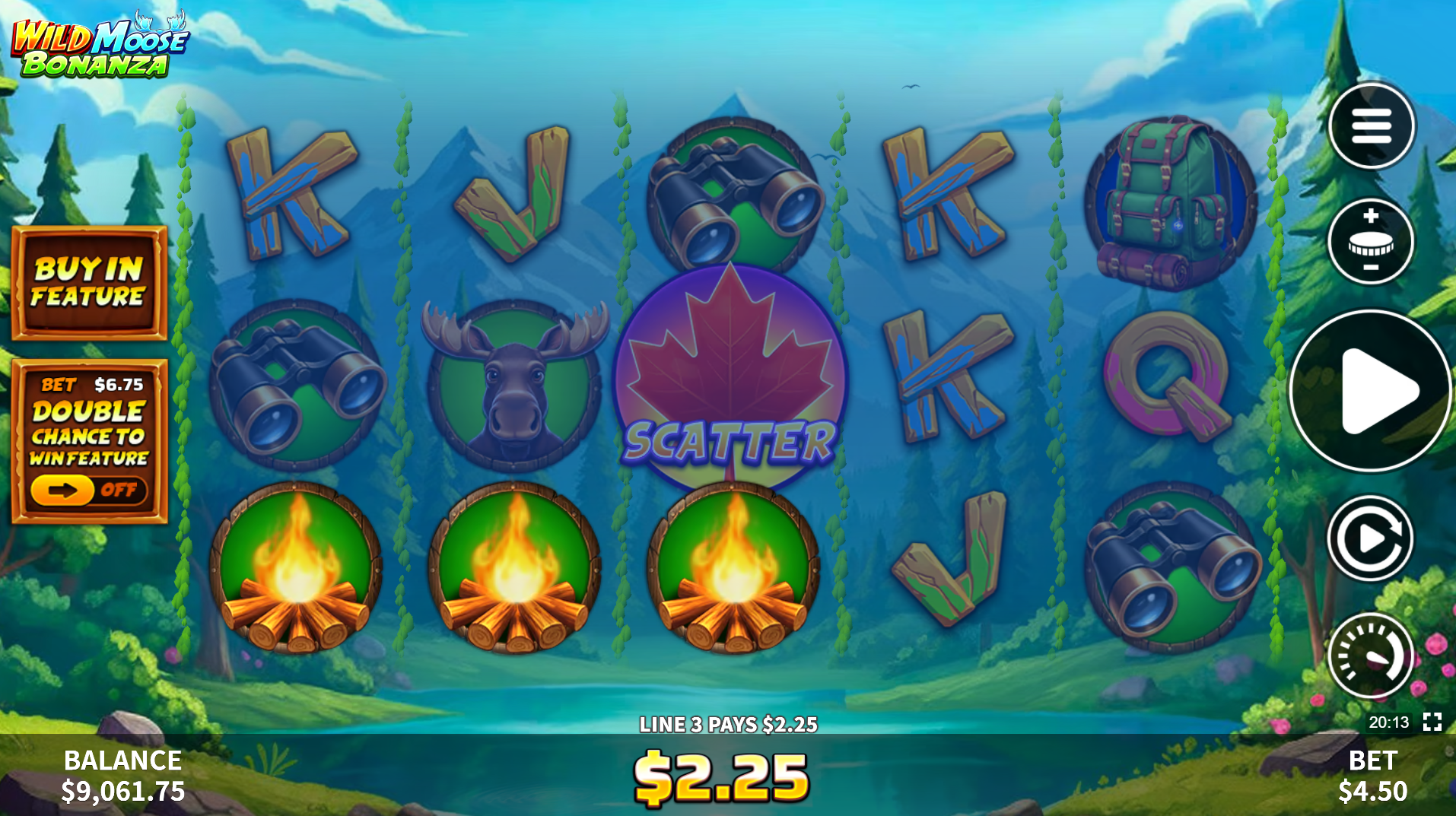 Wild Moose Bonanza slot base game screenshot