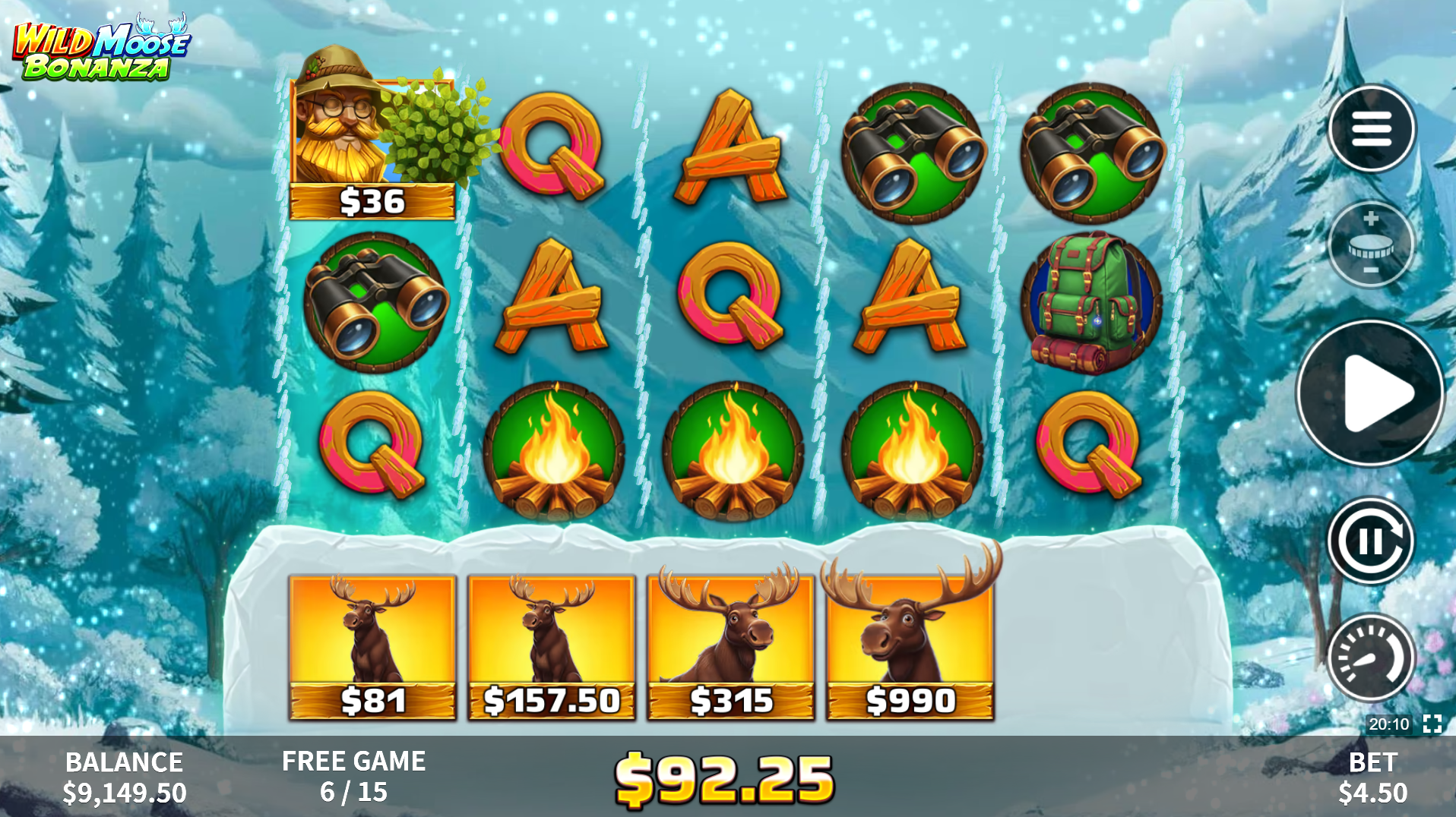 Wild Moose Bonanza Bigger Moose Free Spins feature
