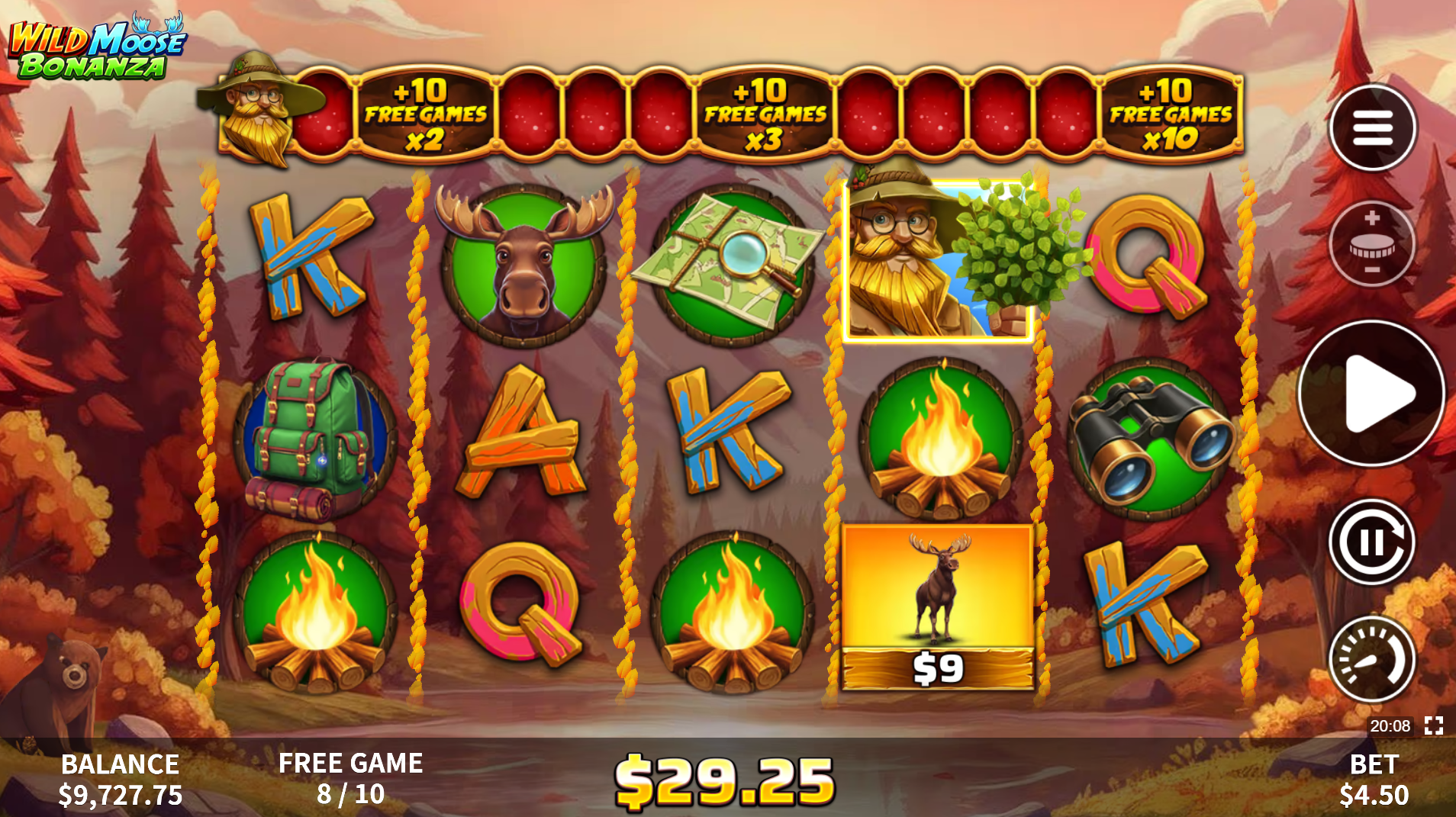 Wild Moose Bonanza Wild Feeding Free Spins feature