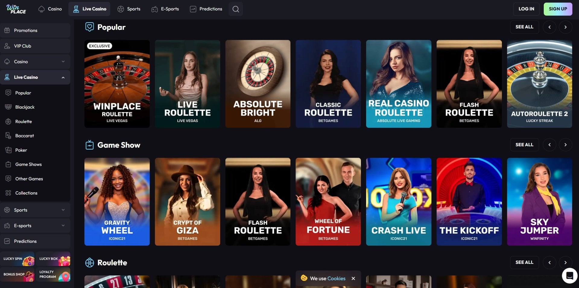 Win Place Live Casino