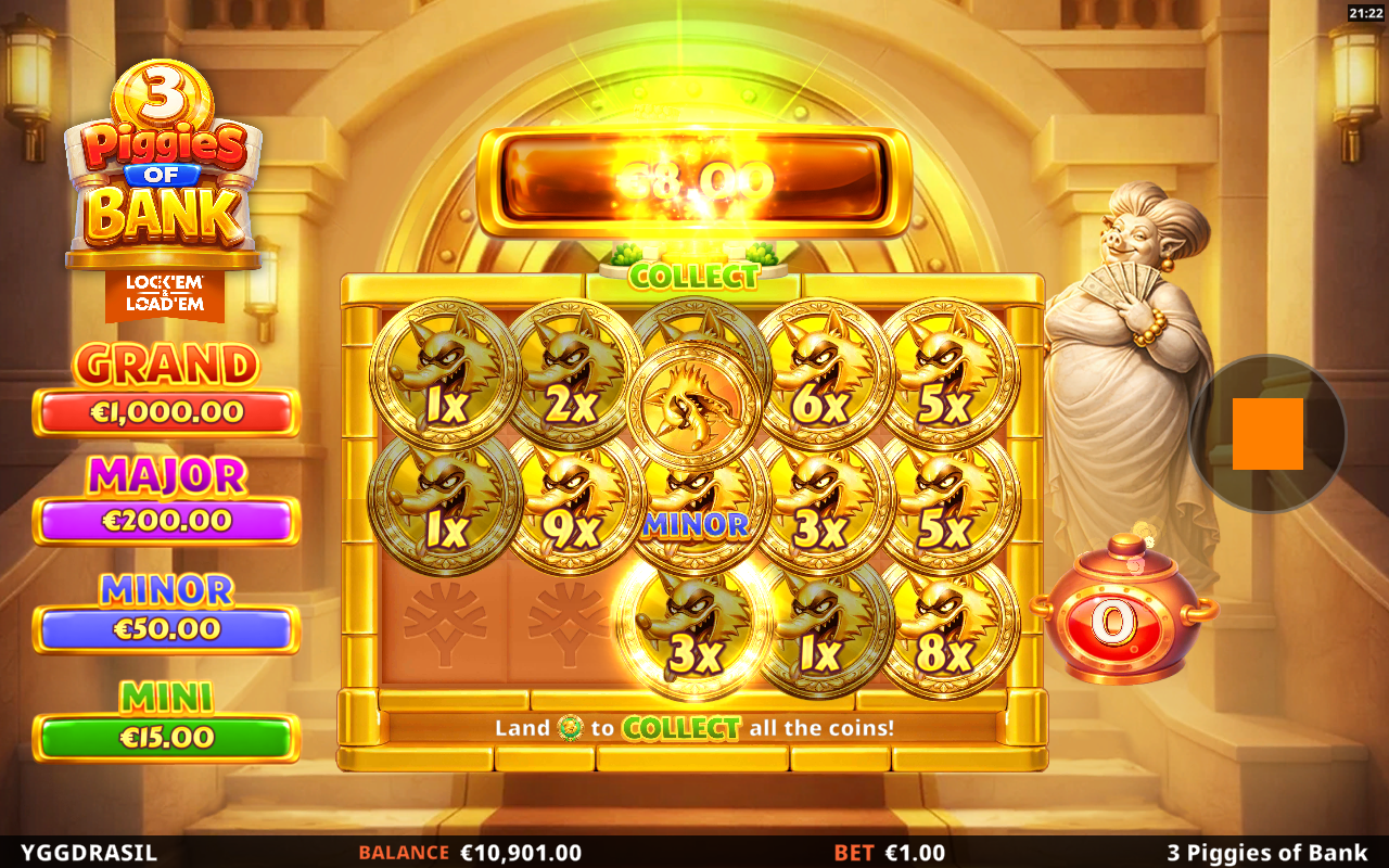 3 Piggies of Bank bonus round