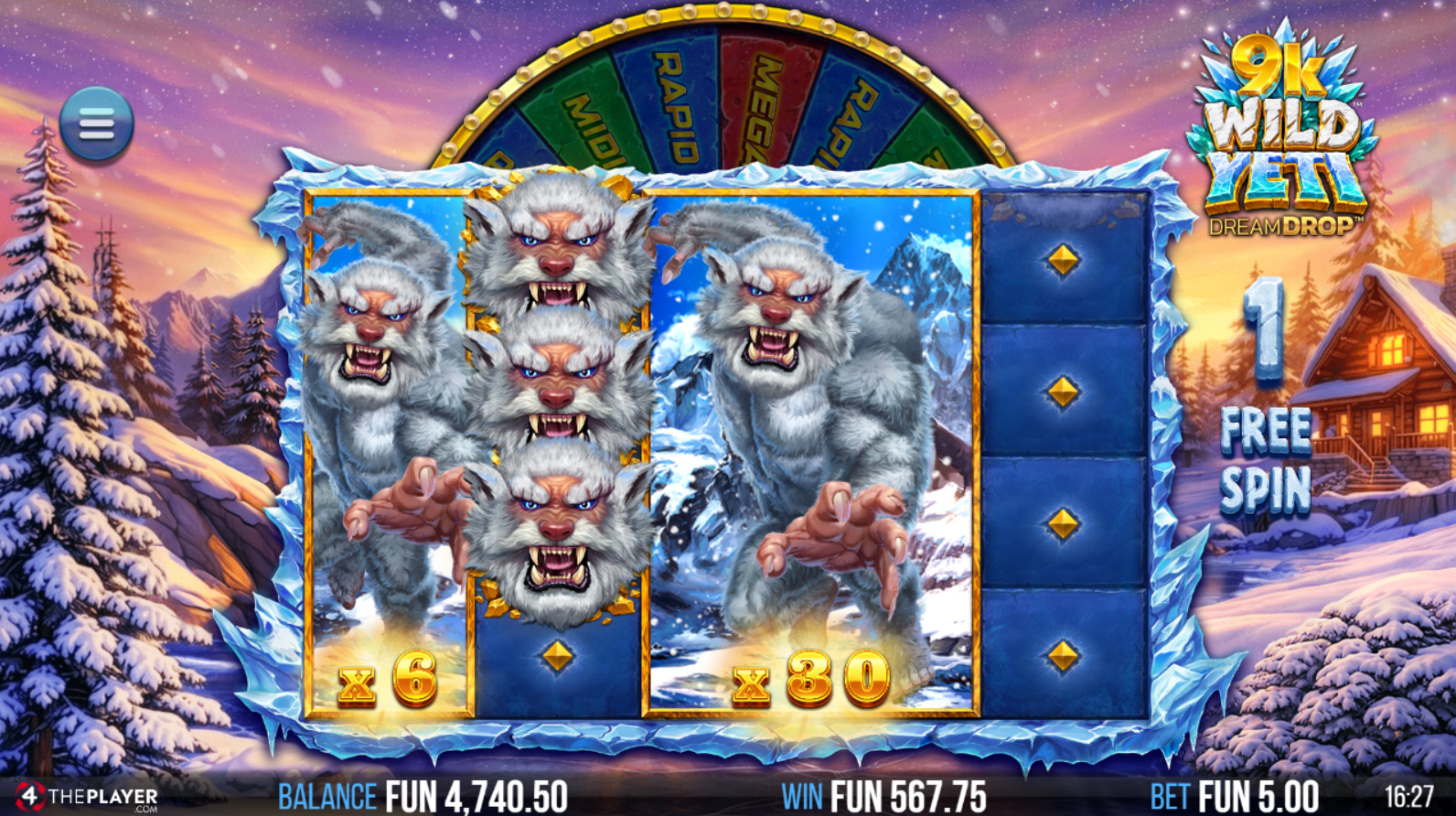 9K Wild Yeti Dream Drop Free Spins