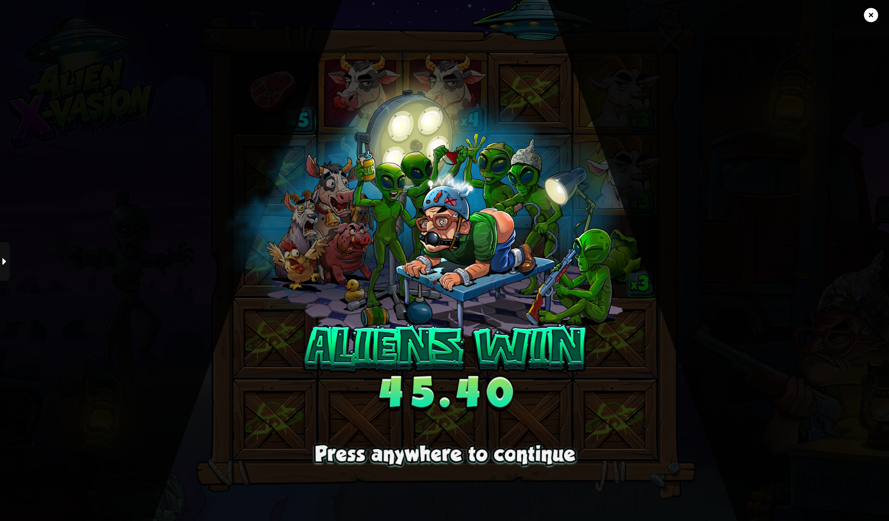 Alien X-Vasion Bonus completion