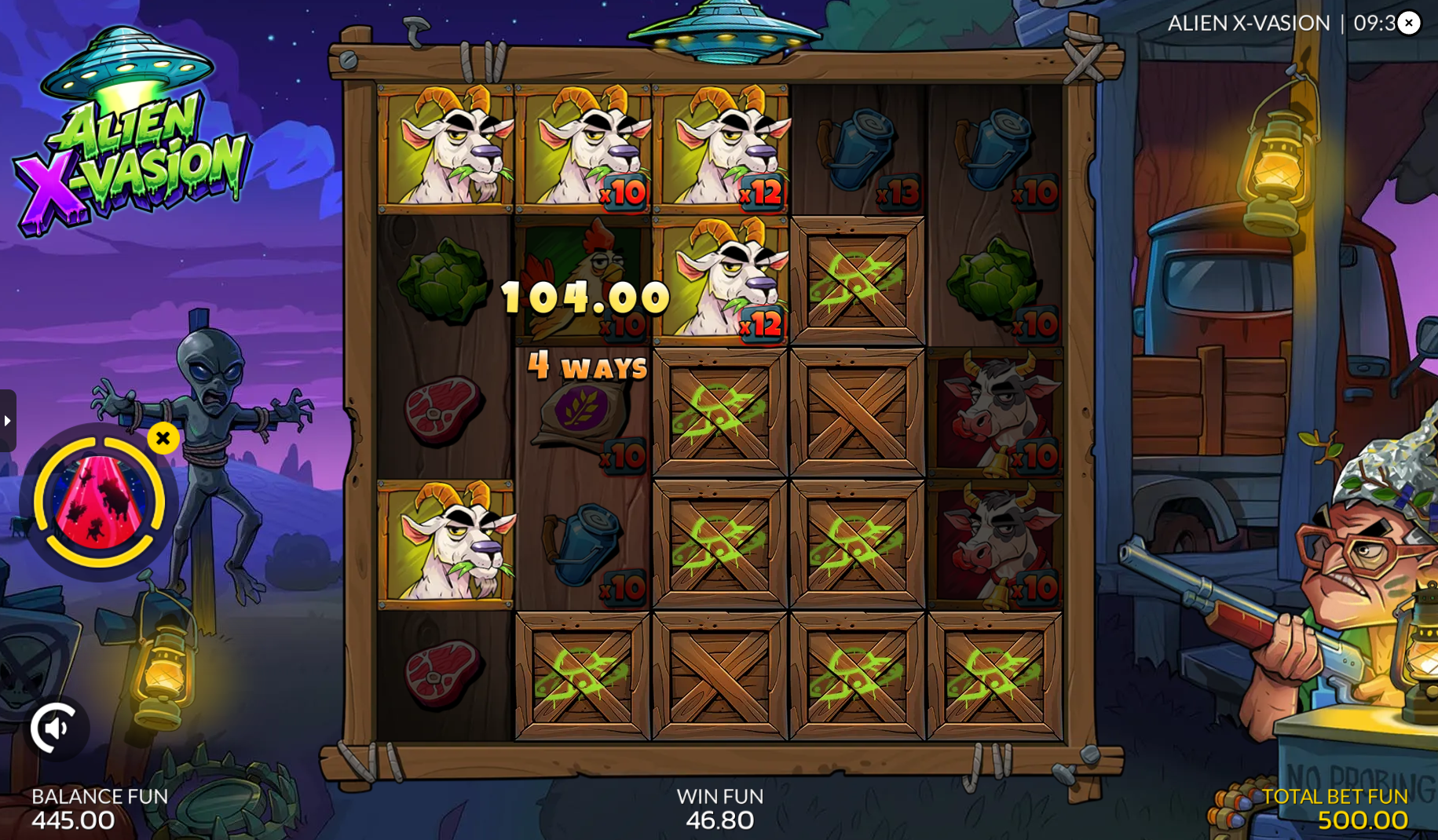 Alien X-Vasion Free Spins play