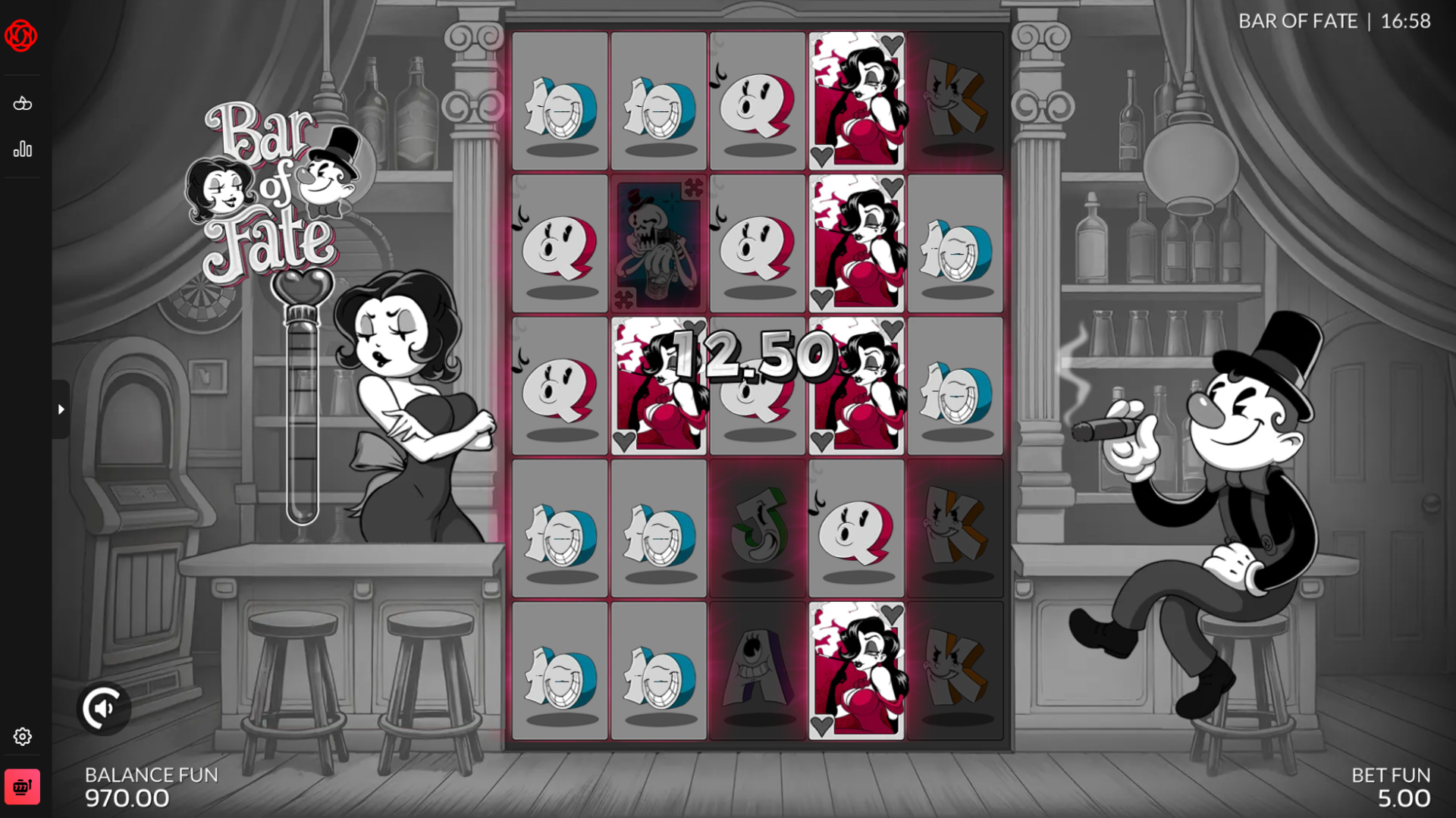 Bar of Fate base game reels