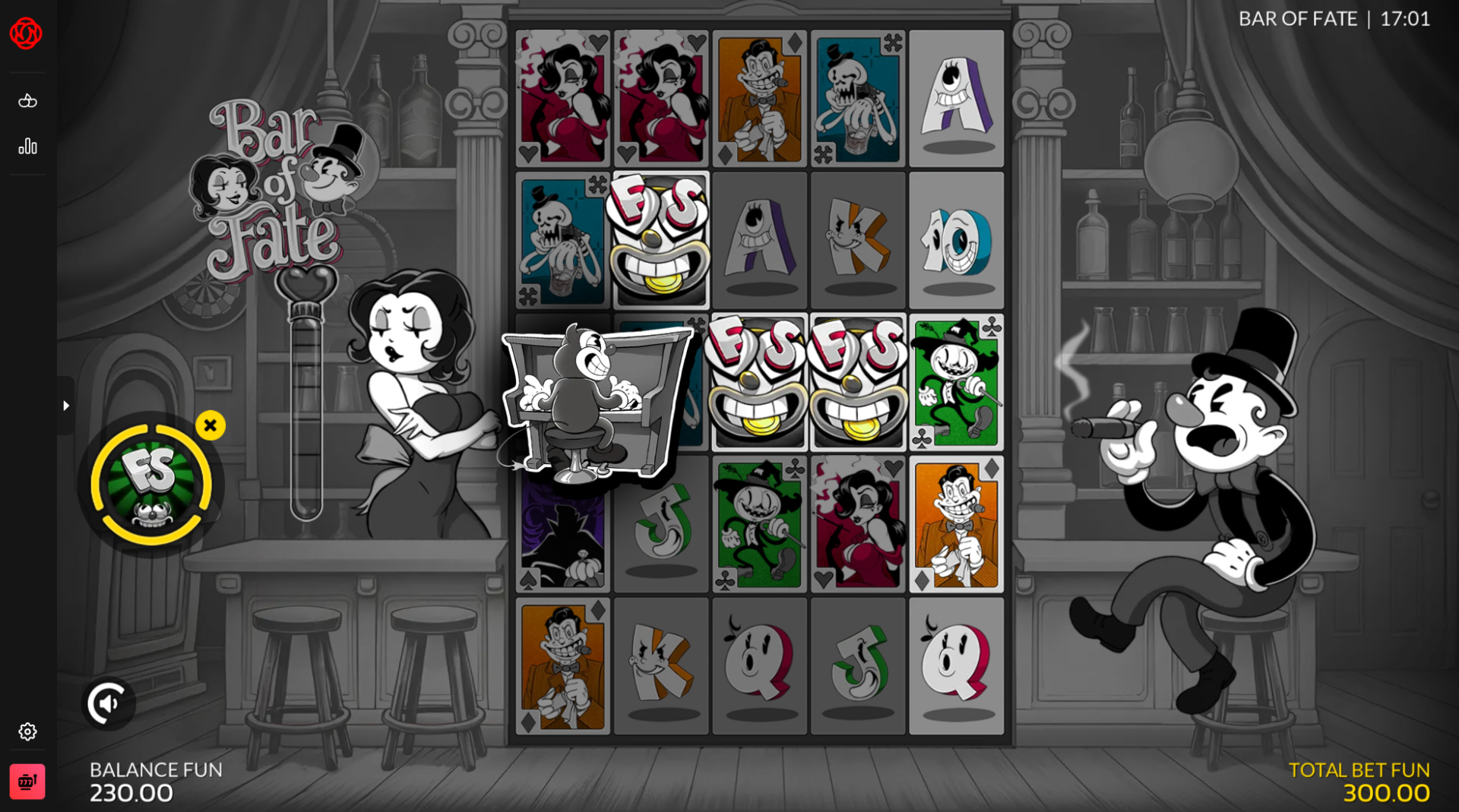 Bar of Fate free spins bonus symbols