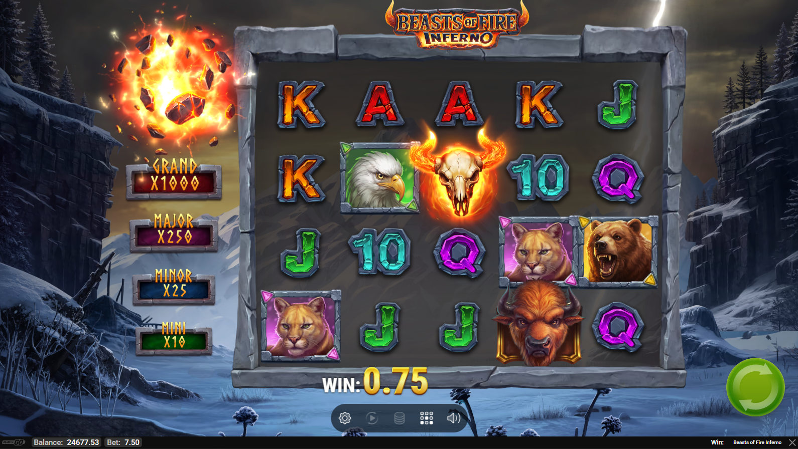 Beasts Of Fire Inferno fire frames feature