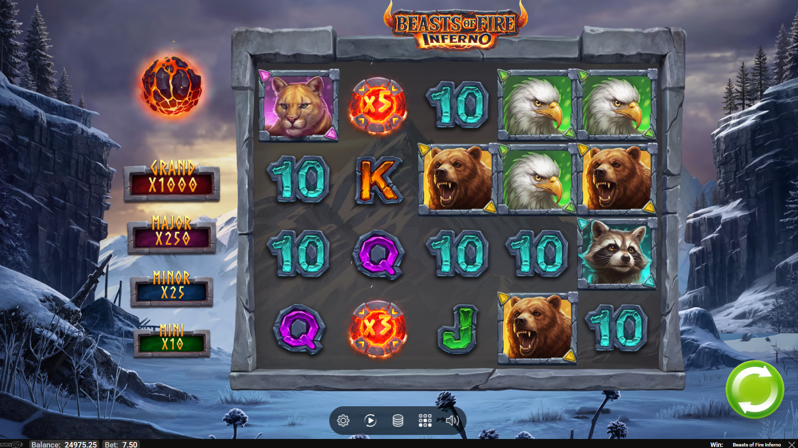 Beasts Of Fire Inferno multiplier symbols