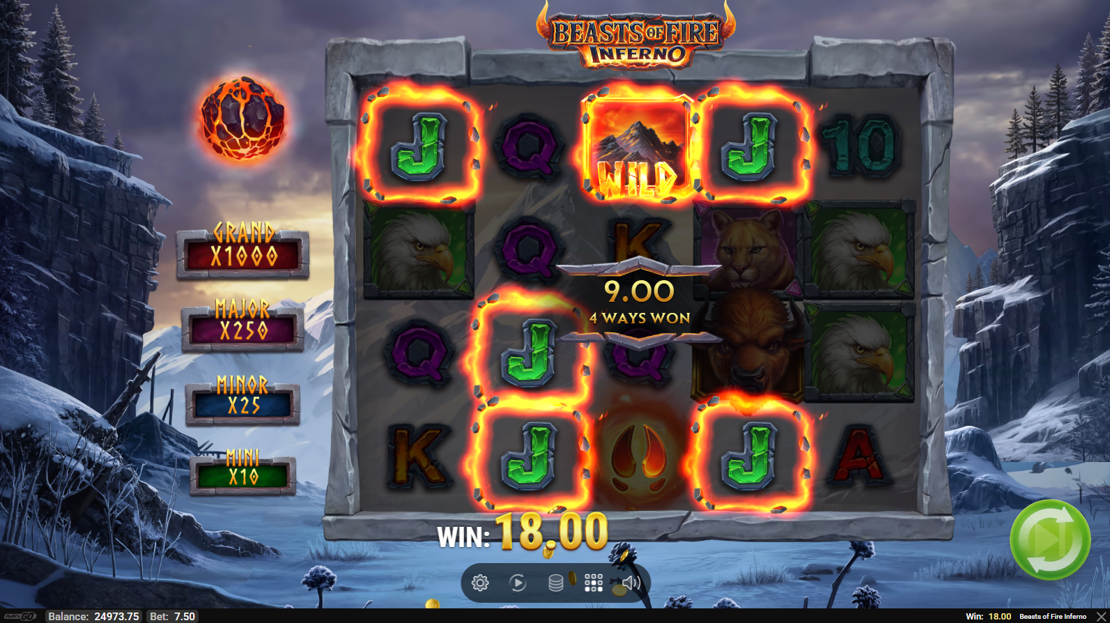 Beasts Of Fire Inferno wild symbols