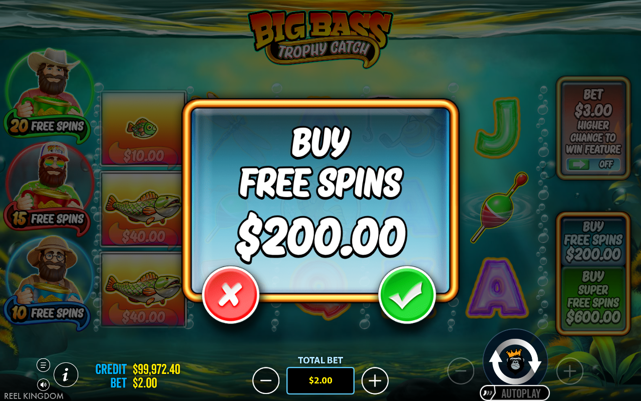 Big Bass Trophy Catch bonus buy