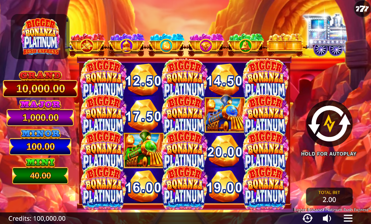 Bigger Bonanza Platinum Rush Express base game