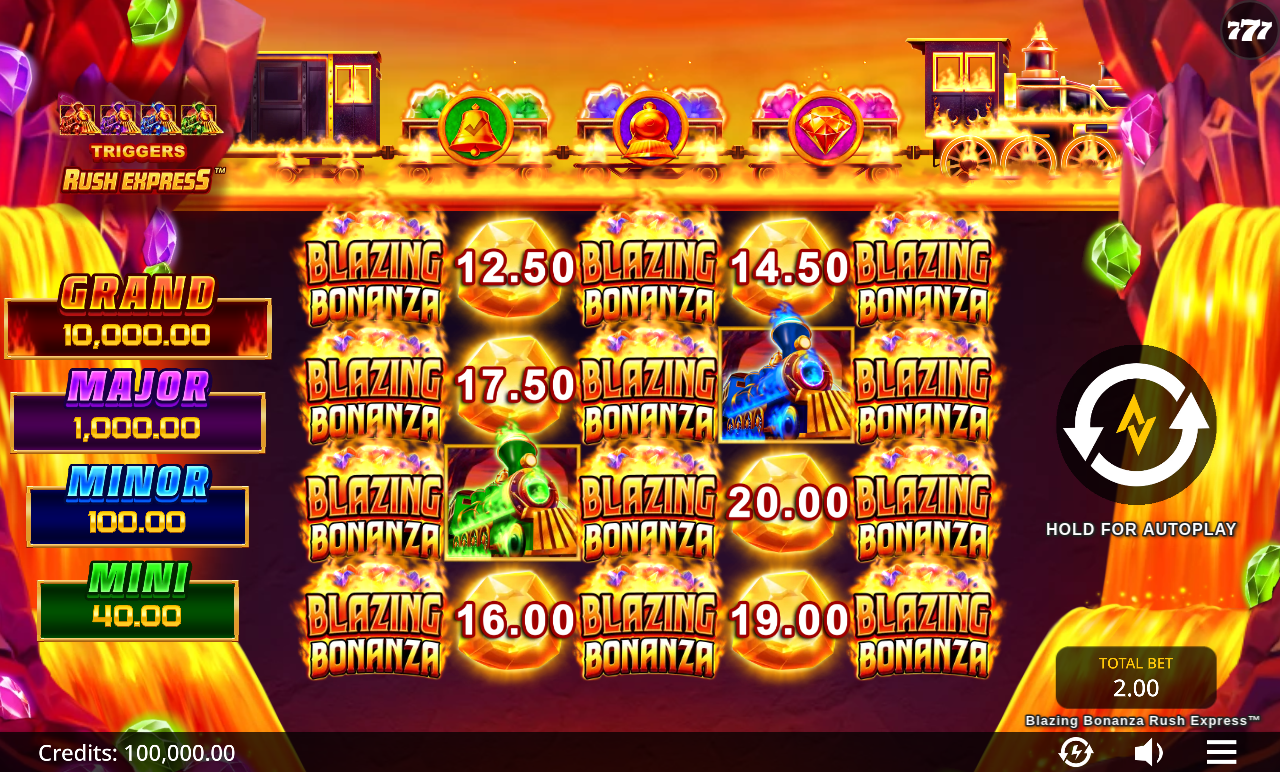 Blazing Bonanza Rush Express base game