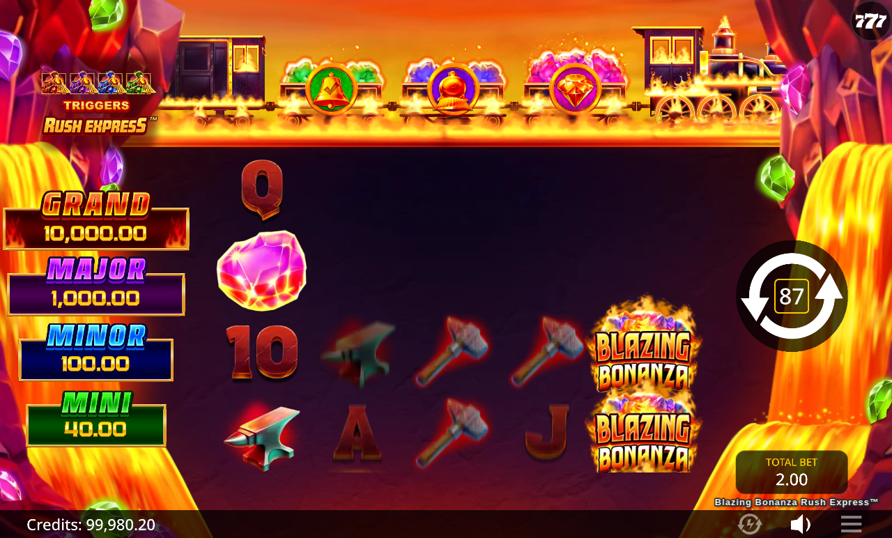 Blazing Bonanza Rush Express gameplay