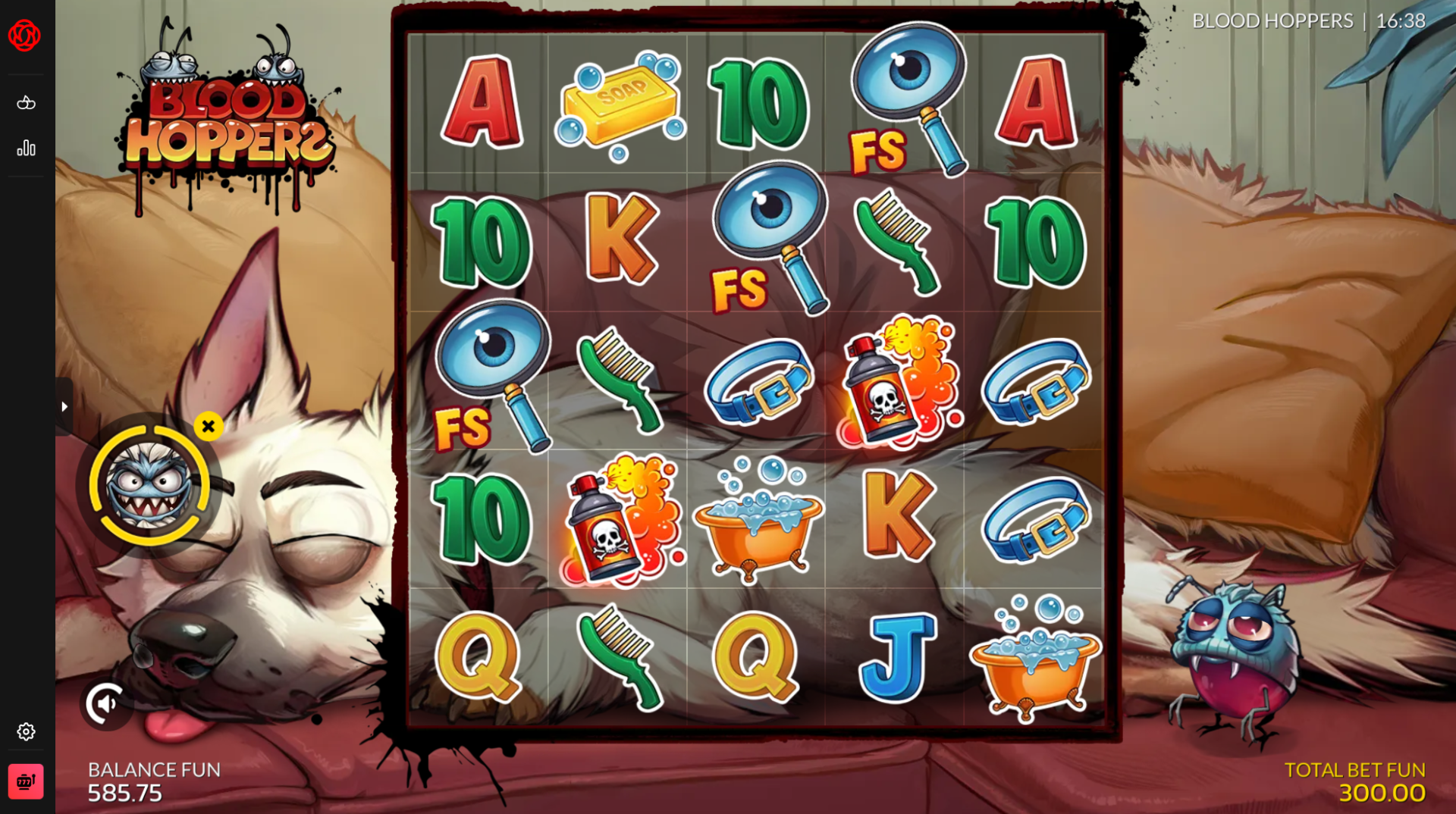 Blood Hoppers slot free spins symbols during bonus game