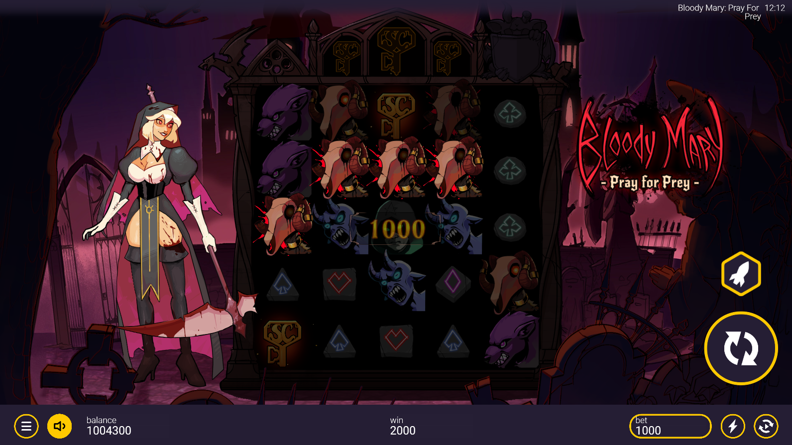 Bloody Mary Pray for Prey base game on a 5x5 grid with Connected Ways mechanics