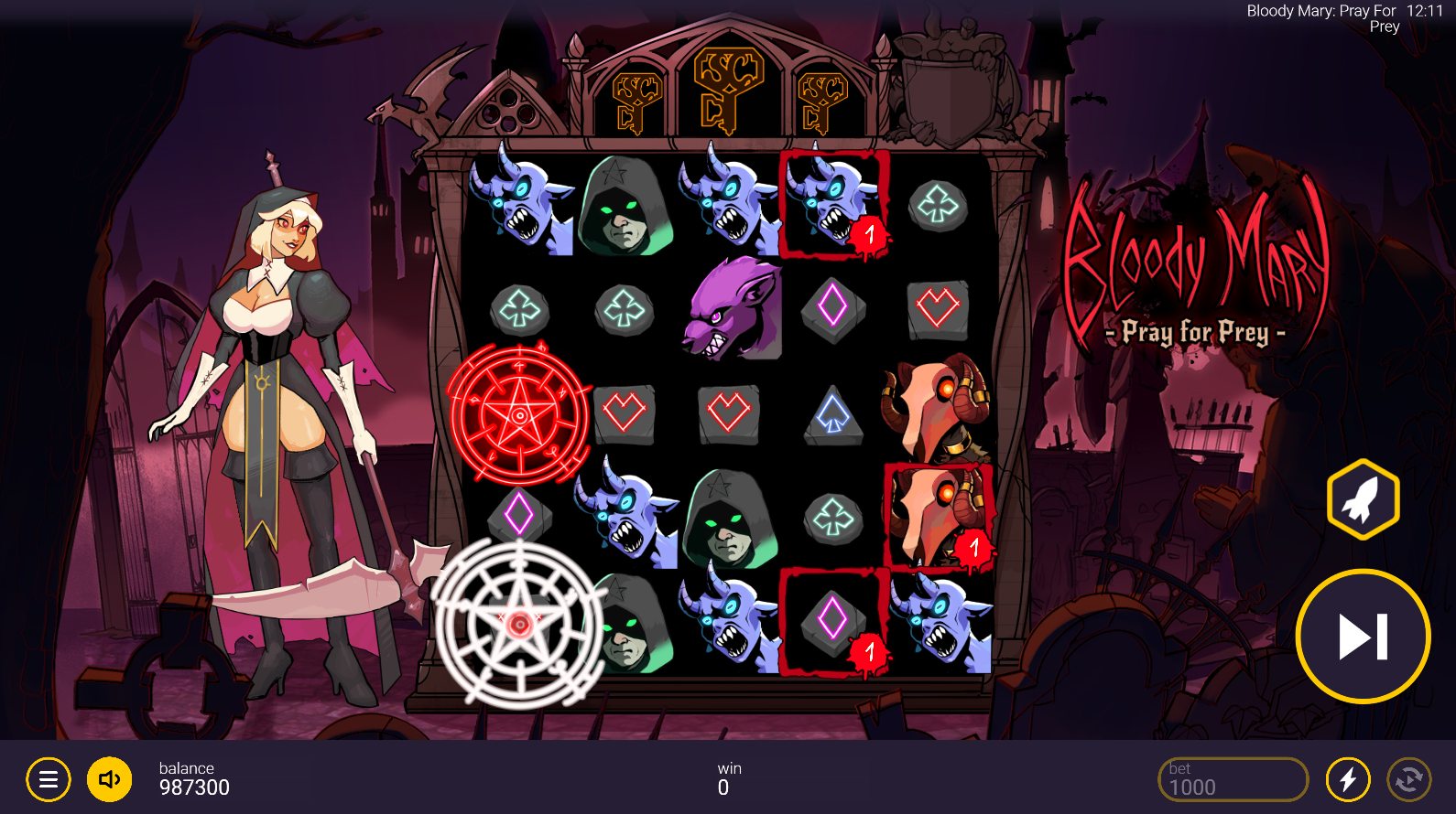 Bloody Mary Pray for Prey Special and Super Special symbols that create Wild multipliers