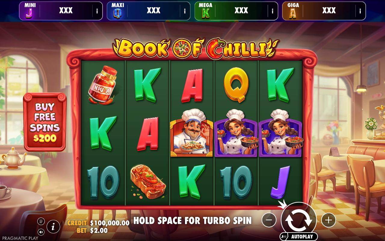 Book of Chilli - Oranje Jackpot base game