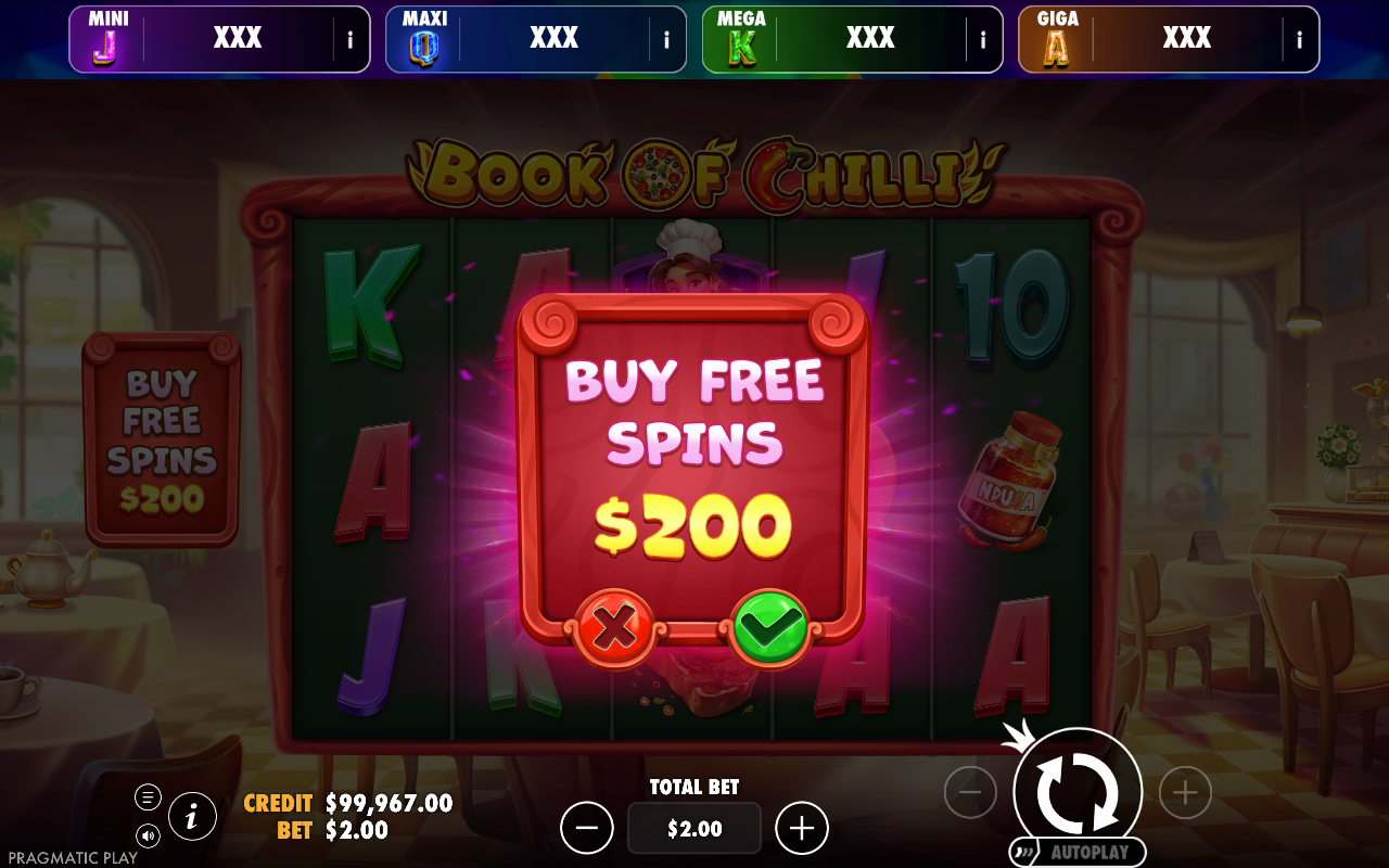 Book of Chilli - Oranje Jackpot bonus buy