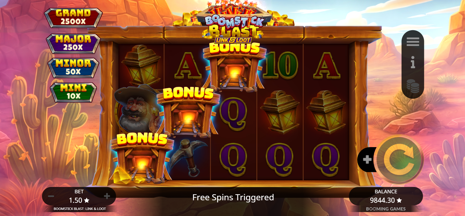 Boomstick Blast Free Spins trigger
