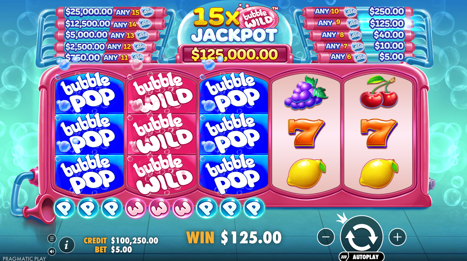 Bubble Wild slot Bubble Bonus feature