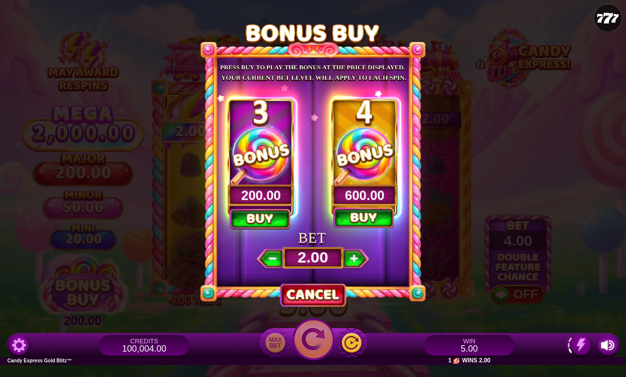 Candy Express Gold Blitz bonus buy