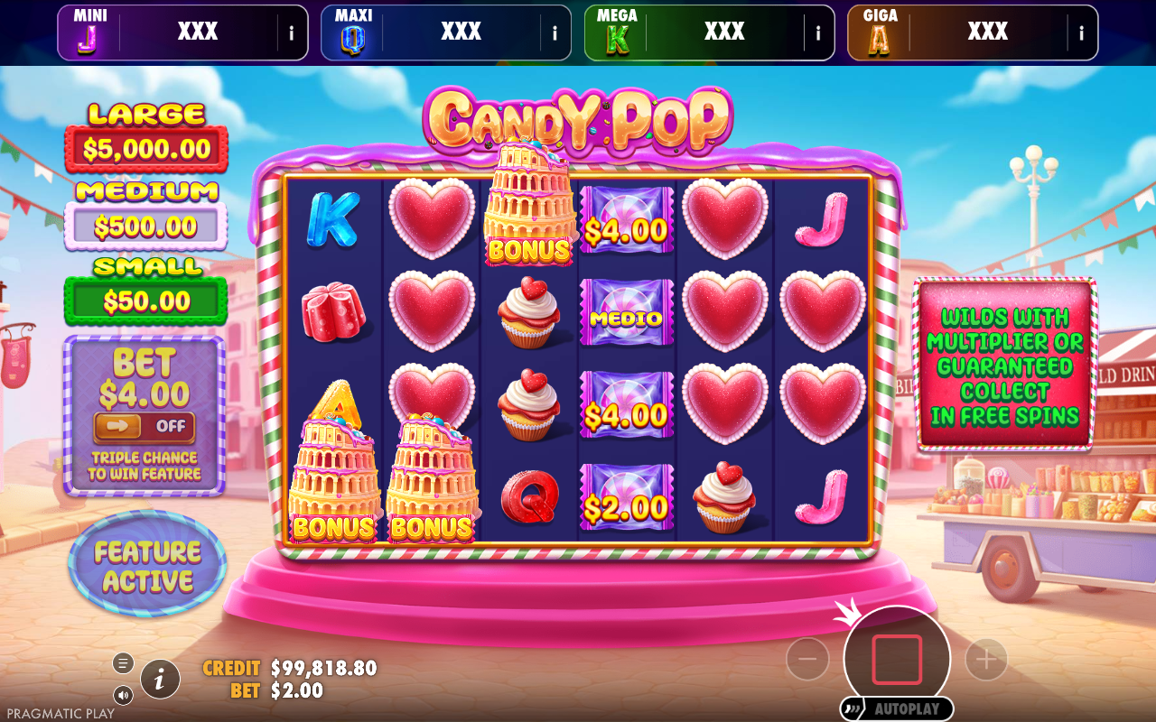 Candy POP - Oranje Jackpot bonus round